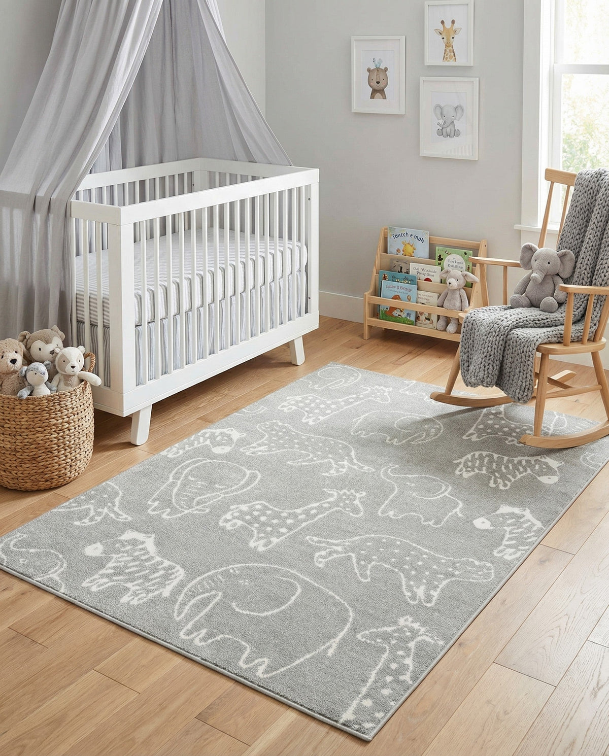 Wonder Tykes Collection Area Rug -  Spectrum Rectangle Gray  lifestyle 66