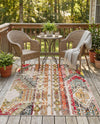 Outdoor Marrakesh Collection Area Rug -  Agadir Rectangle Multi Beige  lifestyle 34