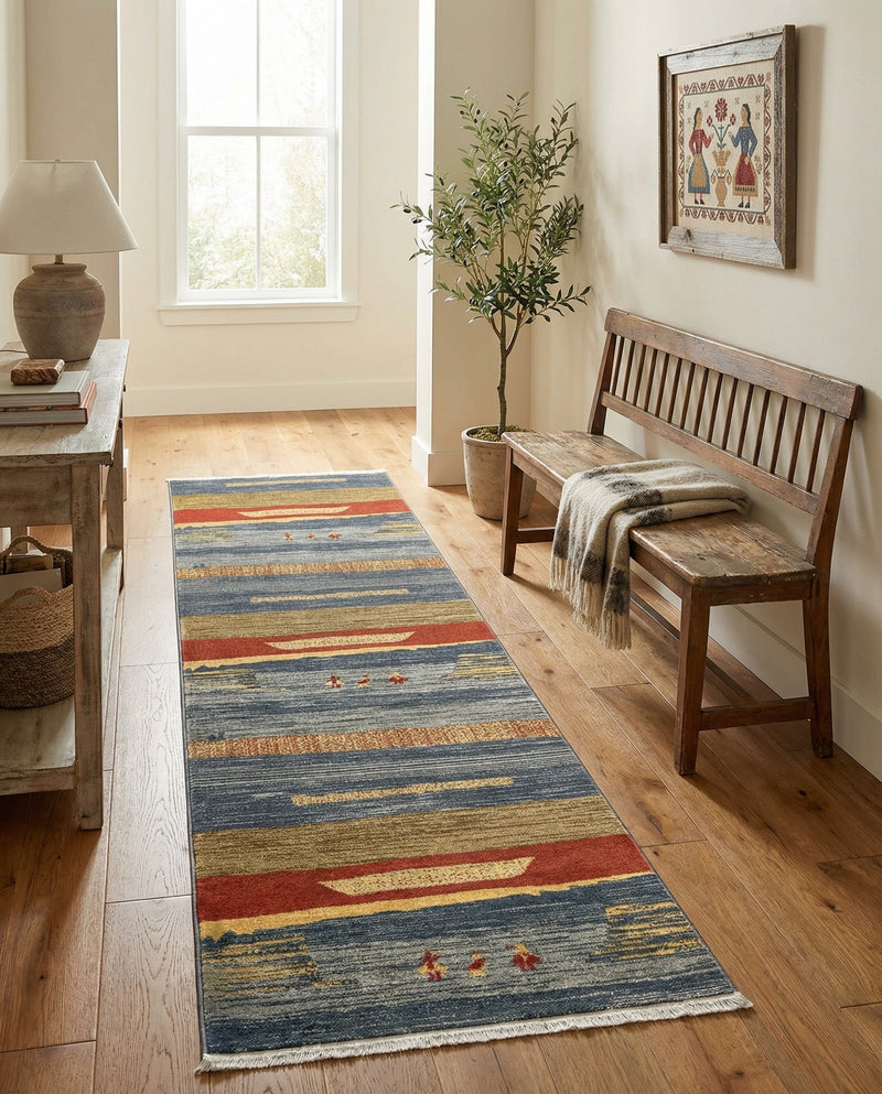 Zagros Oasis Collection Area Rug -  Lordegan Runner Blue  lifestyle 41