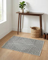 Urban Terrace Collection Area Rug -  Astoria (White and Black) Rectangle White and Black  lifestyle 7