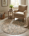 Gobi Sands Collection Area Rug -  Turpan Round Multi  lifestyle 79