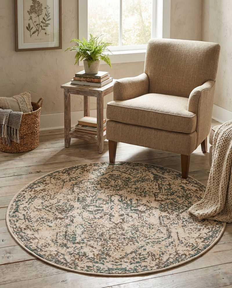 Gobi Sands Collection Area Rug -  Turpan Round Multi  lifestyle 79
