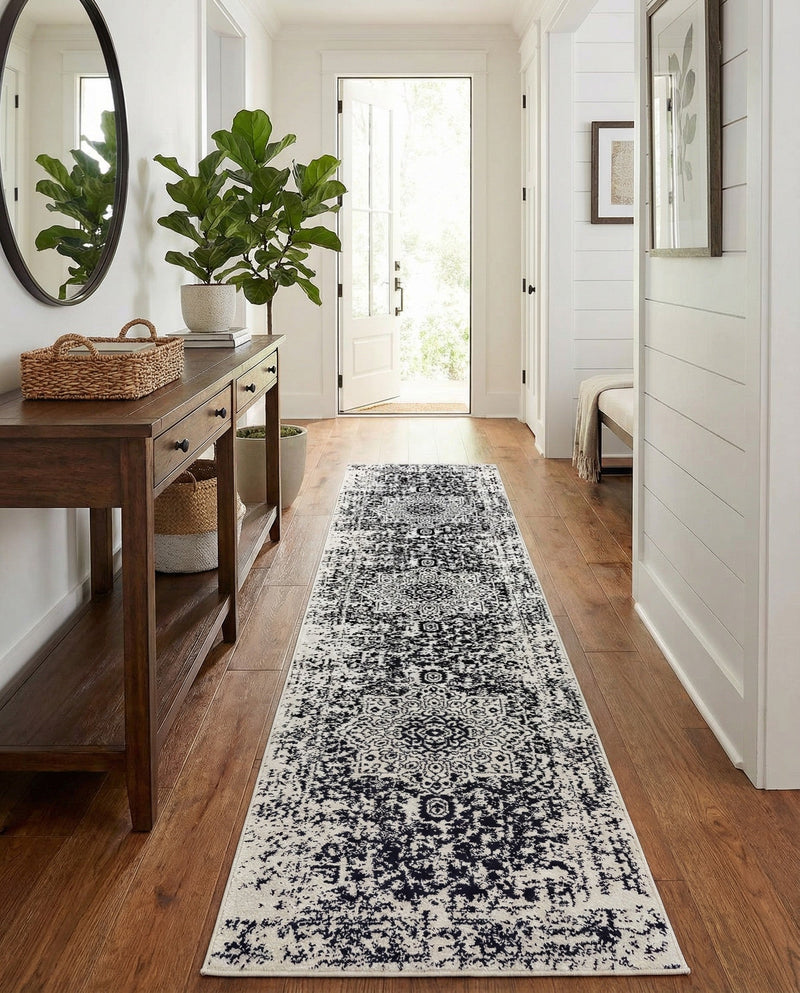 Georgetown Rugs Collection Area Rug - Dupont (Blue) Runner Blue  lifestyle 70