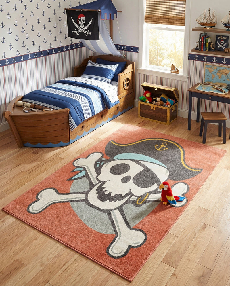 Wonder Tykes Collection Area Rug -  Harmony Rectangle Red  lifestyle 9