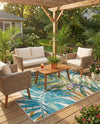 Seaside Blooms Collection Area Rug -  Arcadia Rectangle Multi  lifestyle 37