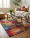 Urban Terrace Collection Area Rug -  Atrium Rectangle Multi  lifestyle 46
