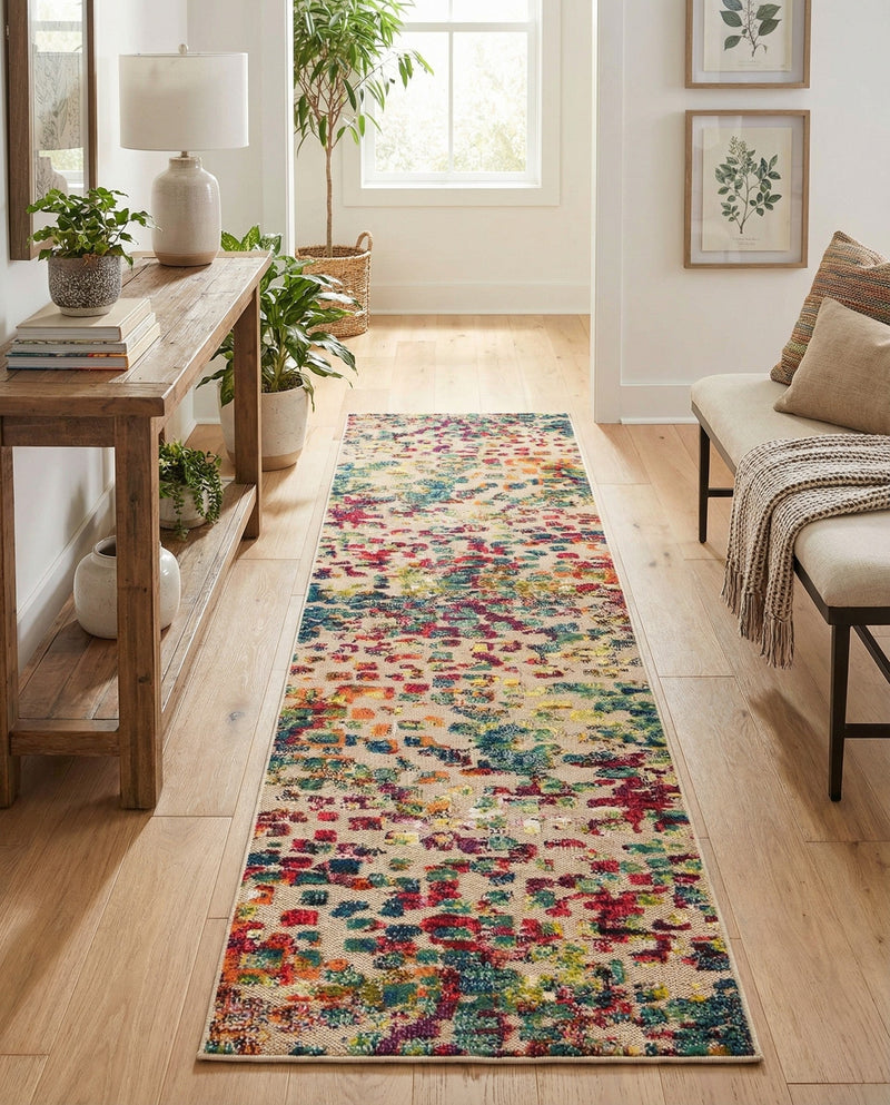 Outdoor Marrakesh Collection Area Rug -  Oujda Runner Multi  lifestyle 69