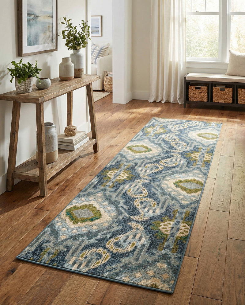 Urban Terrace Collection Area Rug -  Vista Runner Blue  lifestyle 52