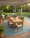 Seaside Serenity Collection Area Rug - Veranda (Teal) Rectangle Teal  lifestyle 28