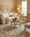 Gobi Sands Collection Area Rug -  Hami Round Beige  lifestyle 28