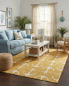 Seaside Haven Rugs Collection Area Rug - Sapphire (Yellow) Rectangle Yellow  lifestyle 20