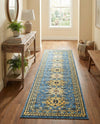 Tabriz Tapestries Collection Area Rug - Azerbaijan (Light Blue) Runner Light Blue  lifestyle 52