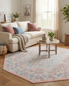 Savannah Series Collection Area Rug - Charleston (Powder Pink) Octagon Powder Pink  lifestyle 59