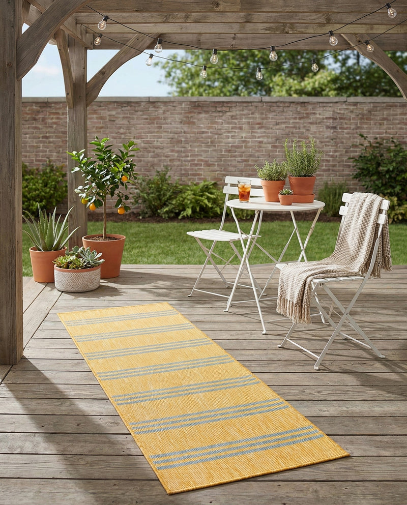 Urban Oasis Rugs Collection Area Rug -  District (Yellow and Aqua) Runner Yellow and Aqua  lifestyle 59