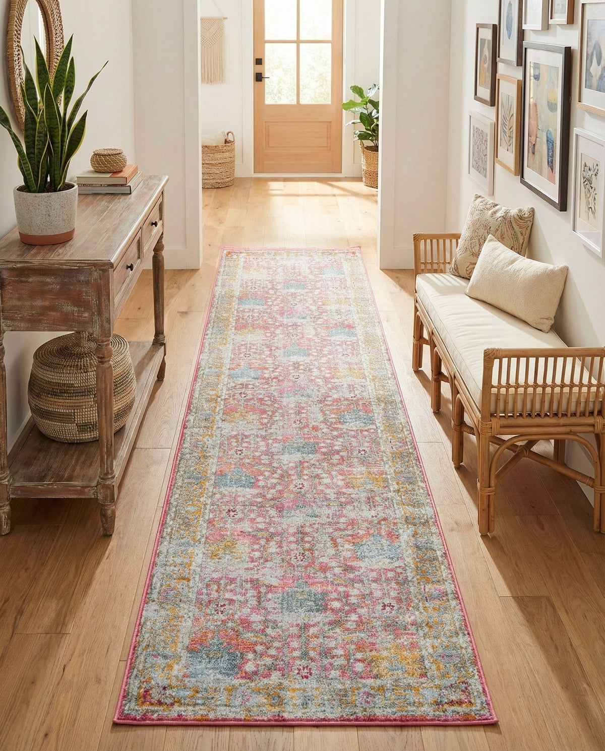 Arcadia Rugs Collection Area Rug -  Olympus Runner Pink  lifestyle 185
