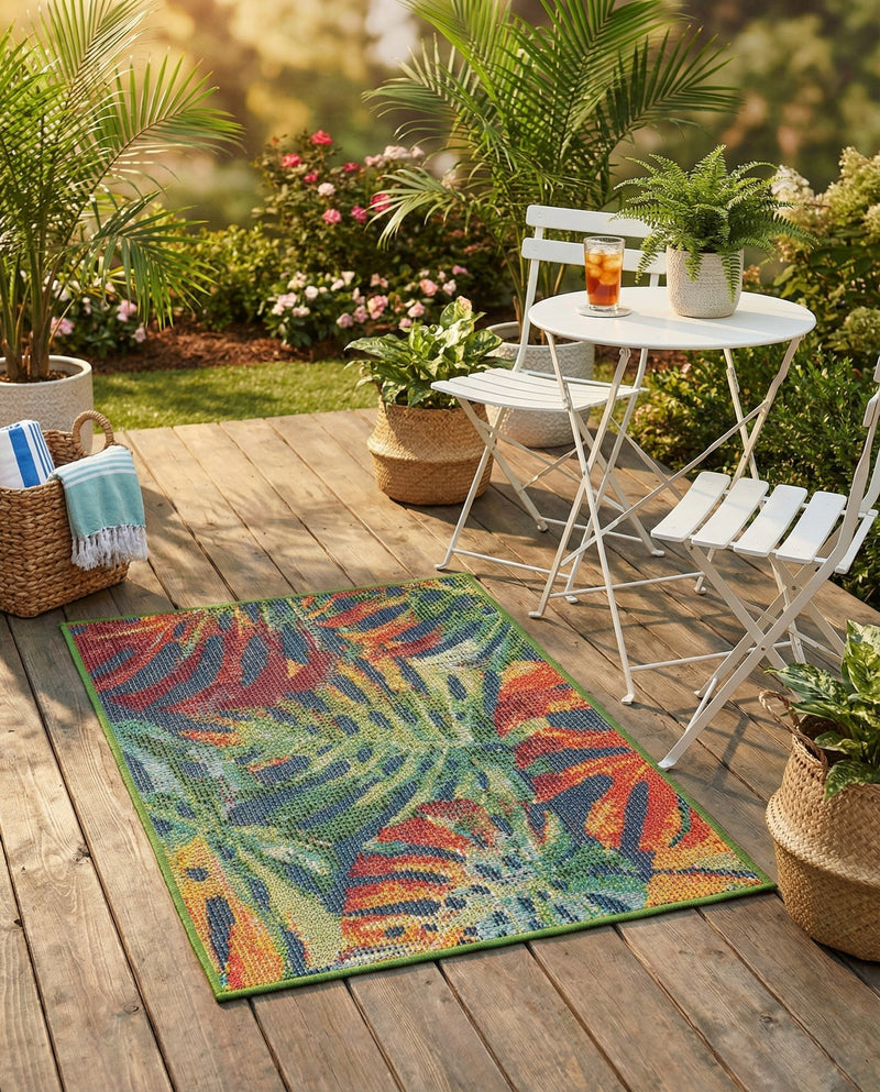 Coastal Terrace Collection Area Rug -  Pier Rectangle Multi  lifestyle 9