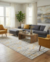 Bloomsbury Elegance Collection Area Rug -  Soho Rectangle Yellow and Gray  lifestyle 15