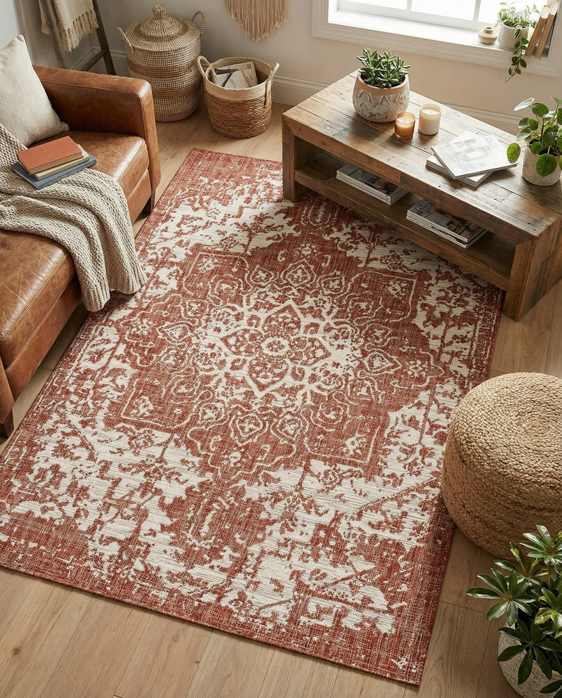 Urban Oasis Rugs Collection Area Rug -  Penthouse (Rust Red) Rectangle Rust Red  lifestyle 18
