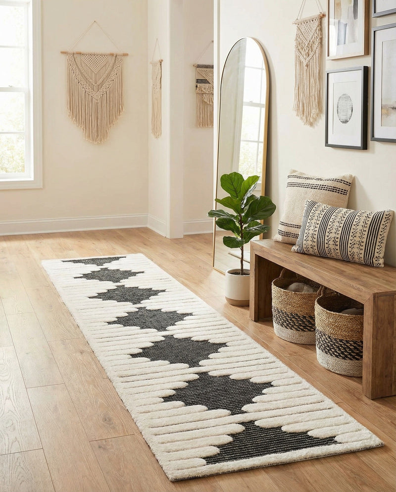 Monochrome Collection Area Rug -  Ash Runner Gray  lifestyle 53