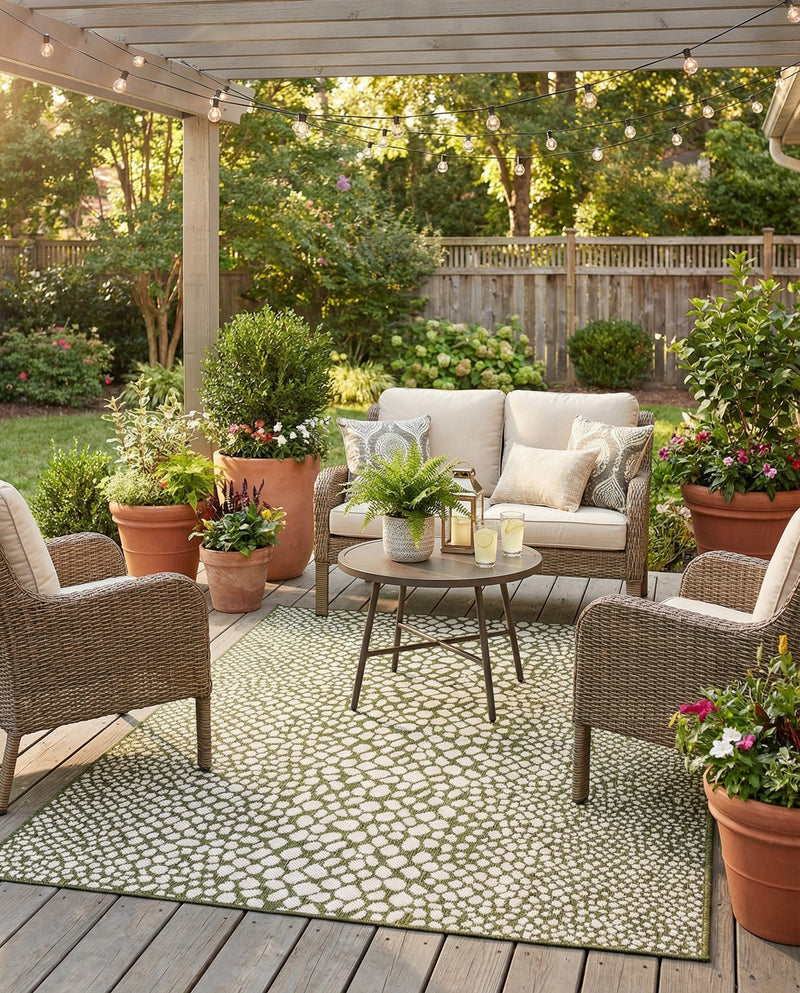 Urban Oasis Rugs Collection Area Rug -  Terrace (Green) Rectangle Green  lifestyle 20