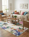 Meadow Breeze Collection Area Rug - Wildflower Rectangle Ivory  lifestyle 11