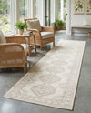 Savannah Elegance Collection Area Rug -  Tybee (Ivory) Runner Ivory  lifestyle 73