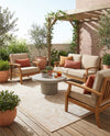 Tribal Terrace Treasures Collection Area Rug - Mayan Marina (Natural) Rectangle Natural  lifestyle 3