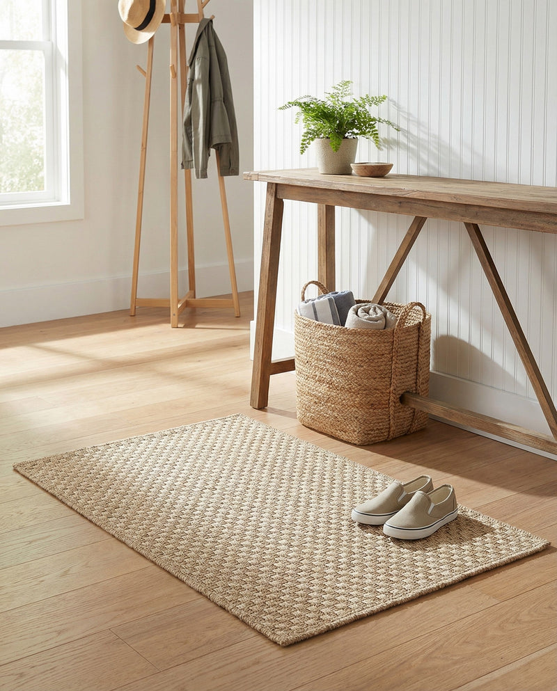 Sahara Sands Collection Area Rug -  Rosetta Rectangle Natural  lifestyle 5