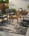Urban Terrace Collection Area Rug -  Midtown Rectangle Black and White  lifestyle 22