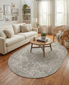Urban Oasis Rugs Collection Area Rug -  Penthouse (Gray) Oval Gray  lifestyle 73
