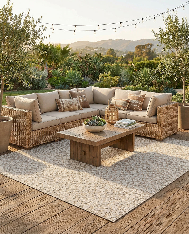 Savannah Escape Collection Area Rug - Mara Rectangle Khaki  lifestyle 56