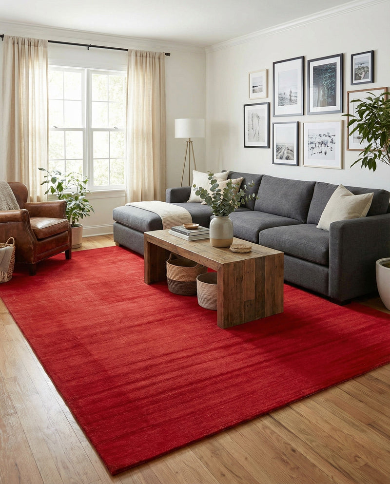 Soho Elegance Collection Area Rug - Chelsea (Burgundy) Rectangle Burgundy  lifestyle 14