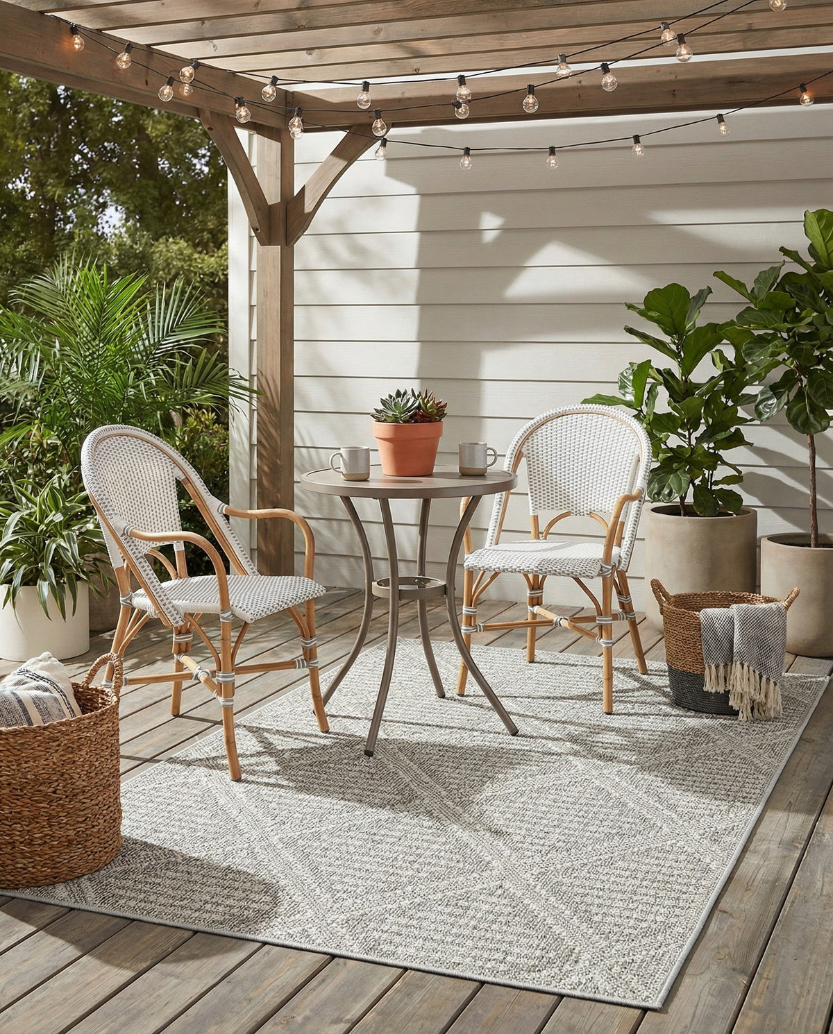 Savannah Pergola Collection Area Rug -  Eden Rectangle Light Gray  lifestyle 34