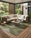 Urban Terrace Collection Area Rug -  Chelsea (Green) Rectangle Green  lifestyle 22