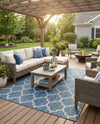 Savannah Pergola Collection Area Rug - Arbor (Navy Blue) Rectangle Navy Blue  lifestyle 33