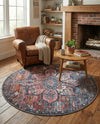 Vintage Memories Collection Area Rug -  Hindsight Round Multi  lifestyle 66