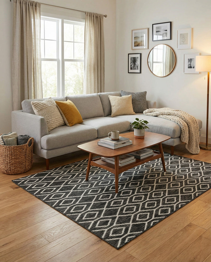 Urban Oasis Rugs Collection Area Rug -  Boulevard (Charcoal Gray) Rectangle Charcoal Gray  lifestyle 19