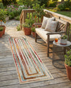 Outdoor Marrakesh Collection Area Rug -  Ouarzazate Runner Multi Beige  lifestyle 64