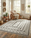 Sahara Chic Collection Area Rug -  Tangier Rectangle Gray  lifestyle 24