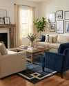 Metro Heights Collection Area Rug -  Bronx Rectangle Navy Blue  lifestyle 11