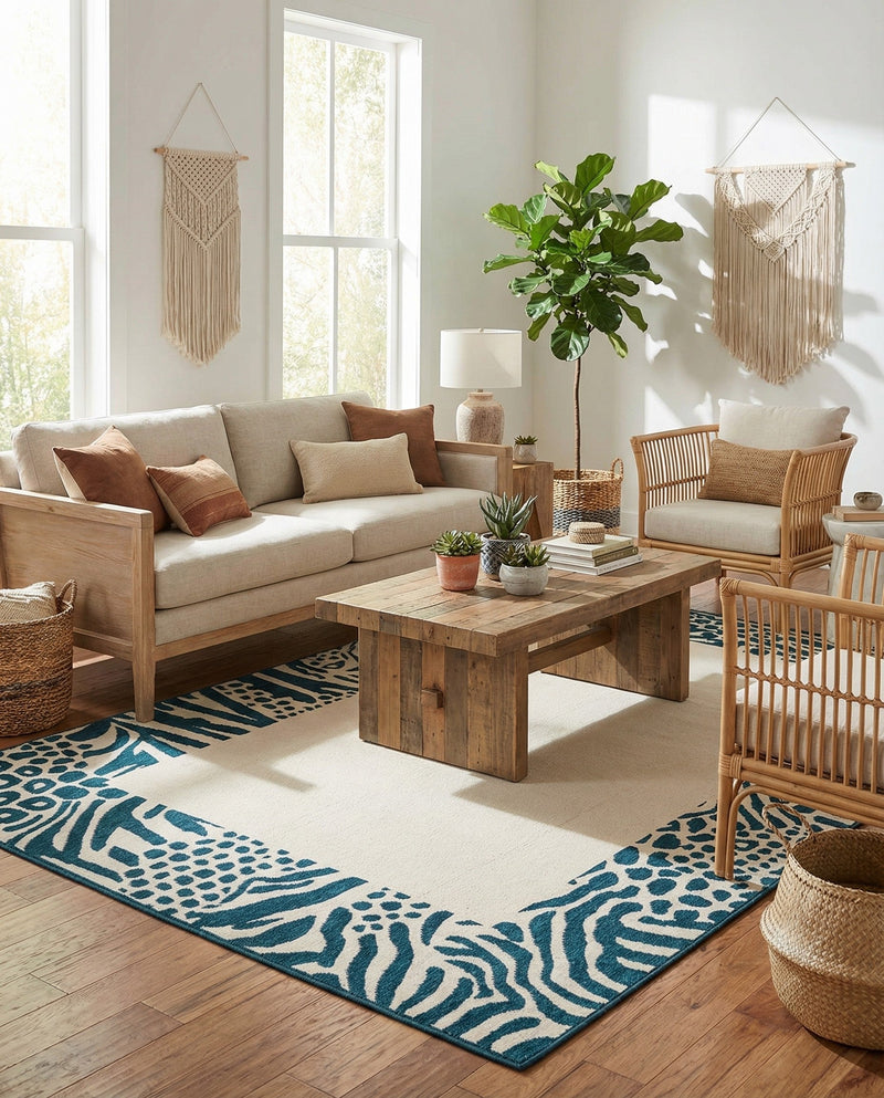 Savannah Escape Collection Area Rug - Serengeti Rectangle Ivory  lifestyle 17