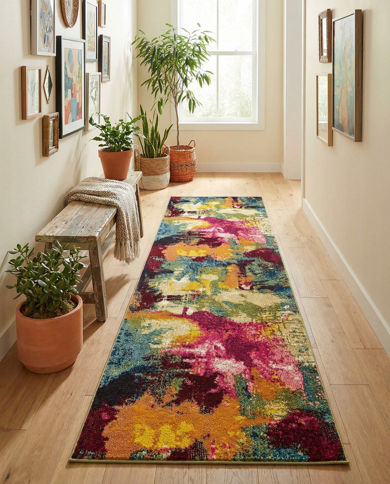 Marrakesh Elegance Collection Area Rug -  Draa Runner Multi  lifestyle 80