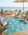 Seaside Haven Rugs Collection Area Rug -  Beachcomber Rectangle Teal  lifestyle 21
