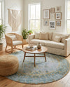 Caribbean Breeze Collection Area Rug -  Calypso Round Gray  lifestyle 40