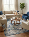 Riviera Elegance Collection Area Rug -  Menton (Blue) Rectangle Blue  lifestyle 22