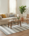 Tassel Trail Collection Area Rug - Pathway (Gray) Rectangle Gray  lifestyle 8