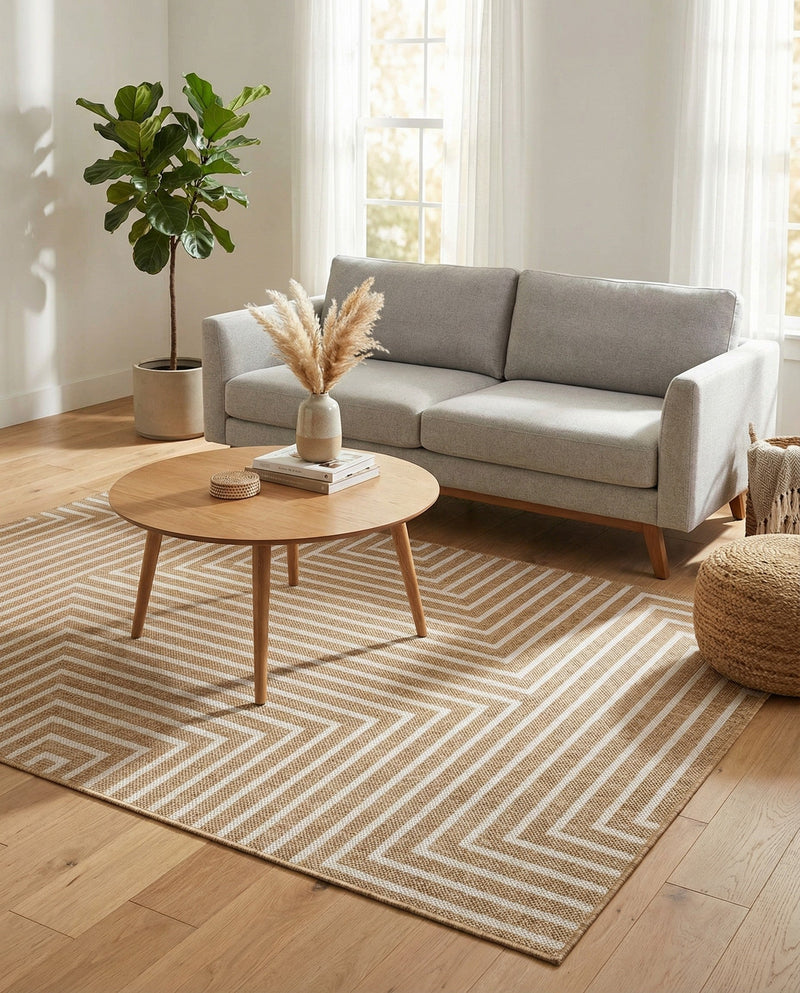 Urban Terrace Collection Area Rug -  Astoria (Taupe) Rectangle Taupe  lifestyle 5