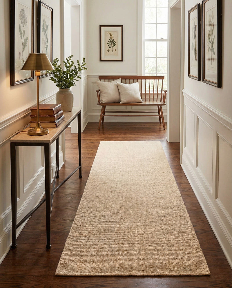 Berkshire Estate Collection Area Rug - Windsor (Oat Beige) Runner Oat Beige  lifestyle 20