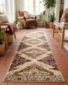 Neptune Elegance Collection Area Rug -  Naiad Runner Burgundy Beige  lifestyle 56