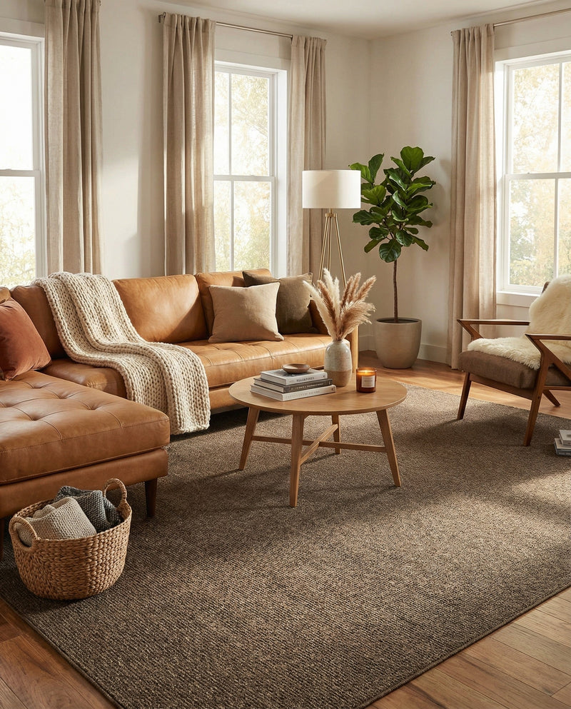 Sahara Sands Collection Area Rug -  Rosetta Square Brown  lifestyle 66